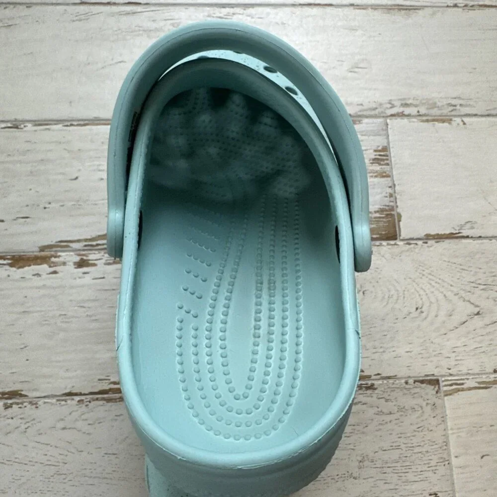 CROCS Unisex‎ Light Blue Robins Egg Pattern Classic Clog MENS 6 WOMEN 8
